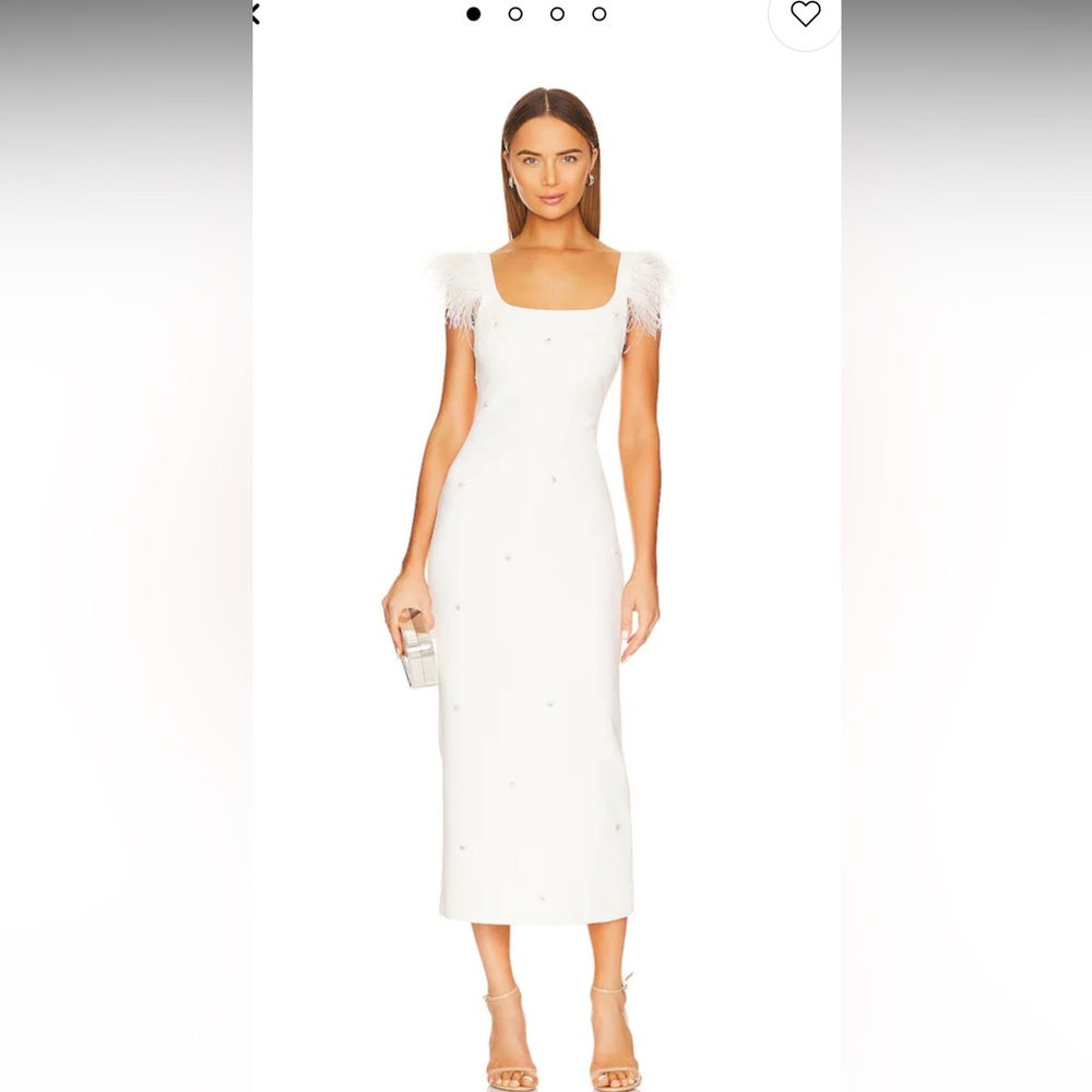 Likely Cameron Midi dress in white